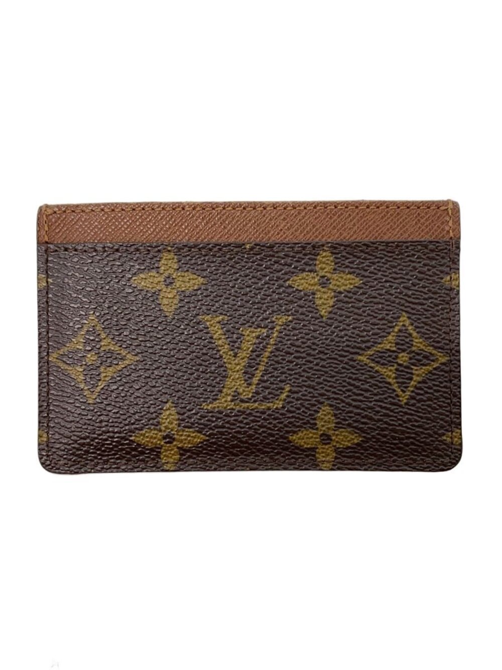 LOUIS VUITTON Porte Wallet Cartes Monogram Canvas Leather Brown All over